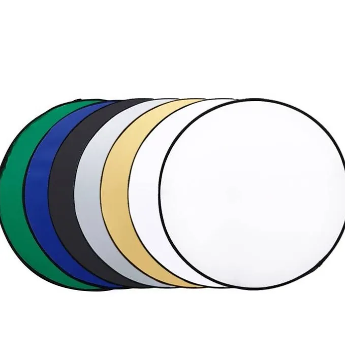 Reflector 80cm แผ่นสะท้อนแสง พร้อม Greenscreen (1 ชุด มี 7 สี ) รีเฟล็ก