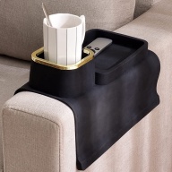 Couch Tray, Silicone Anti-Spill and Anti-Slip Recliner Table Tray,Remote Snacks Cellphone Earbuds Sofa Arm Cup Holder thumbnail