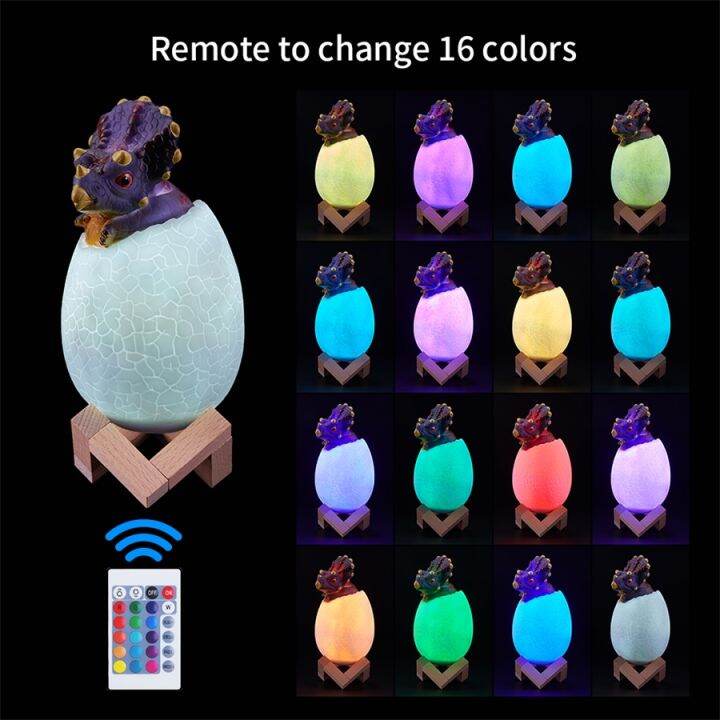 dinosaur-led-night-light-16-colors-3d-printed-touch-sensor-triceratops-egg-bedside-lamp-remote-control-toy-rechargeable-light