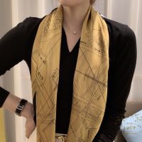 LUCY Fashion Scarf 90 * 90cm square scarf womens shawl classic pattern printed scarf silk handkerchief