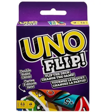 UNO Party Pack of 4 Card Games for Kids & Adults Featuring UNO, DOS, UNO  Flip & UNO Dare 