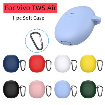 1 pc soft silicone case cover for Vivo TWS Air Wireless Bluetooth Earphone Protective Cover With Hook for VIVO TWS AIR Cases Wireless Earbud Cases