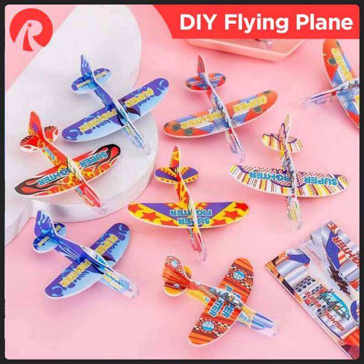 Mini DIY Hand Throw Flying Glider Planes Foam Airplane Game Toys for