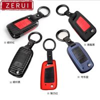 ZR สำหรับ VW Volkswagen Key Fob ฝาครอบคาร์บอนไฟเบอร์รถ Key Shell สำหรับ VW Volkswagen Jetta GTI Passat Golf Bora Polo Tiguan