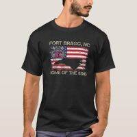 Fort Bragg NC - Home Of The 82Nd เสื้อยืดแฟชั่นผ้าฝ้ายพิมพ์ลาย100% ฤดูร้อนท็อปส์ซูคอรอบใหม่