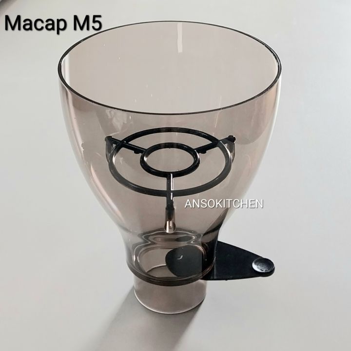 โถเมล็ดกาแฟ Macap M5 พร้อมลิ้น (ไม่มีฝา) สำหรับเครื่องบดกาแฟ Macap รุ่น M5 เท่านั้น Macap M5 Bean Hopper