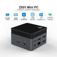 ZX01 Quard Core Windows 11 Mini PC Intel N5105 2.9GHZ DDR4 8GB 256GB SSD 1000M 5G Wifi BT4.2 Computador Pequeno เดสก์ท็อป