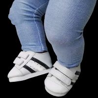 For 40 Cm Bebe Doll Shoes Sneackers Fits for 18 Inch Girl Doll Sport Shoes Baby New Born Doll Accessories