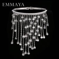 EMMAYA Luxury AAA Cz Tassel celet Bangle Femme Charm Crystal Unique Hand Jewelry Wedding Party Decoration