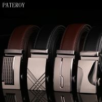 PATEROY Mens Belt Genuine Leather for Jeans Cinto Belts for Men Ceinture Homme Kemer Cinturon Hombre riem Designer Automatic Belts