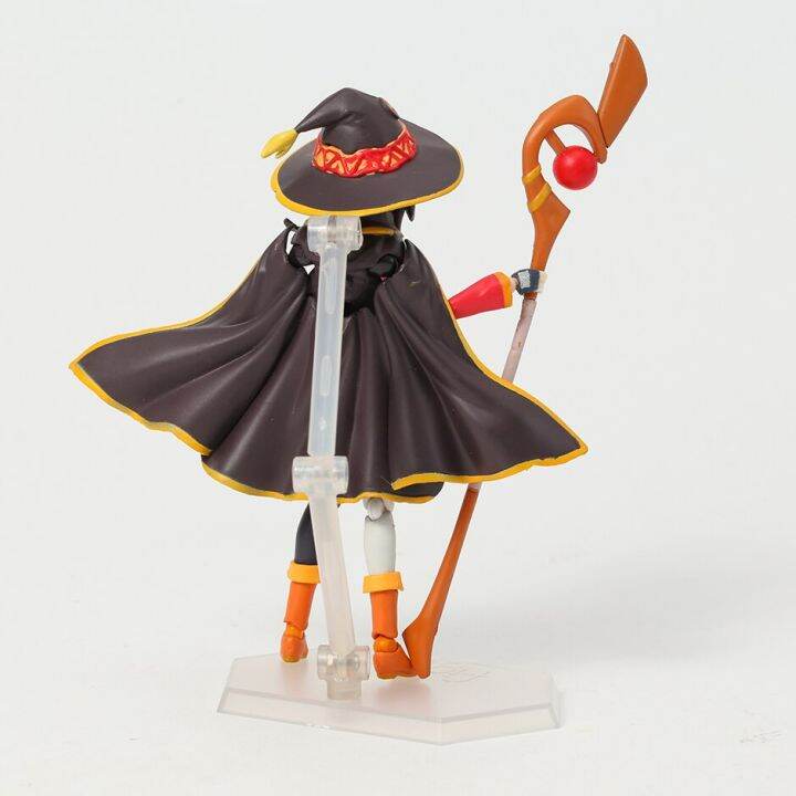 ชุดของขวัญของเล่นแบบจำลองตุ๊กตาขยับแขนขาได้-figma-407-konosuba-megumin-รูปตุ๊กตา