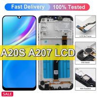 6.5 "ต้นฉบับสำหรับ Samsung Galaxy A20s Galaxy A20s A207F จอแสดงผล LCD แบบสัมผัสหน้าจอ A2070 A207M กับส่วนอะไหล่กรอบ