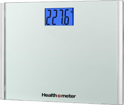 Health o meter Extra Wide Glass Digital Scale for Body Weight, Bathroom Scale, Accuracy &amp; Precision, Backlit LCD Display, 440 lbs Capacity, Batteries Included