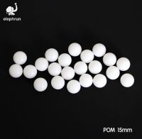 15mm Delrin Polyoxymethylene ( POM ) / Celcon Solid Plastic Balls for Ball Valves and Bearings Electrical Connectors