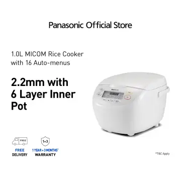 Panasonic 5-Cup Uncooked Rice and Grains Multi-Cooker White (SR-CN108)  PHPSRCN108 