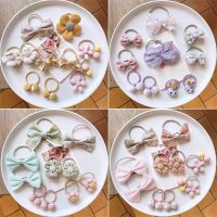 ♂₪ 10Pcs/Set Children Cute Cartoon Animal Flower Bow Elastic Hair Bands Baby Girls Rubber Scrunchies Headband Hair Accessories Ties