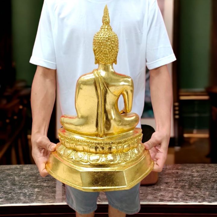 leko-4พระพุทธรูปปางสดุ้งมาร-หน้าตัก9นิ้ว-งานทองเหลืองปิดทองทั้งองค์-องค์ใหญ่มาก-งดงามเหมือนพระพุทธรูปทองคำ