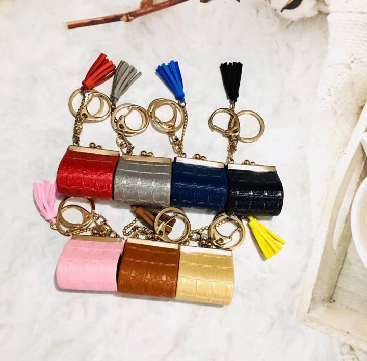 Tassel Keychain Aesthetic Keychain Tassel Bag Charm Leather 