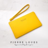 ✎ Women Wallet Female Purse Soft Leather Long Coin Purse Card Holder Money Clutch Wristlet Vintage Zipper Slim Yellow Wallet