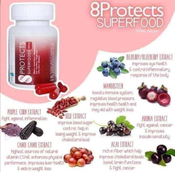 Gr8Life 8Protects Superfoods 60 Capsules 500mg Lazada PH