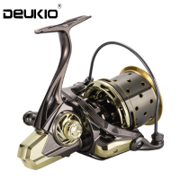 Spinning Reel สายโลหะเต็มรูปแบบถ้วยเหยื่อล่อปลา Reel สำหรับเบ็ดตกปลาทะเลยาว-เหวี่ยงทางไกล Rod