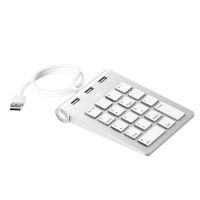 Mini Numeric Keypad keyboard 18Keys Numeric Key pad Numpad Number Pad with 3 ports usb hub for Laptop Desktop PC notebook