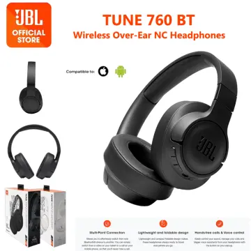 Original JBL Tune 760NC Wireless Headphones Active Noise Cancelling Game  Sports T760NC Bluetooth Over-Ear Headset with Mic