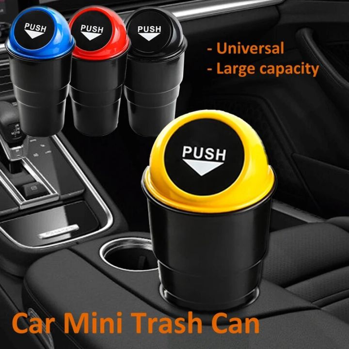 Automatic Mini Garbage Bins for Car Interior Universal Spring