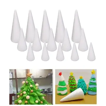 XMAS Polystyrene Styrofoam Foam Tip Cone Flat Cone for Craft DIY Accessory  Handmade Party Celebration Festival Decorations