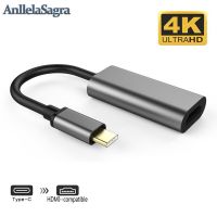 HDTV USB แปลงสัญญาณ C Ke HDMI,อะแดปเตอร์ Kabel USB C Kompatibel Dengan Tipe C 4K USB 3.1 HDTV Wanita Untuk Ponsel PC แล็ปทอปแมคบุ๊ค Pro เหมาะสำหรับ Huawei Mate 30