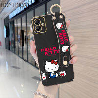 Hontinga เคสสำหรับ Samsung Galaxy A54 A34 5G เคสการ์ตูนน่ารักลายการ์ตูน Hello Kitty กันกระแทกด้านหลังเป็นฝ้าเลนส์ตัวปกป้องกล้องถ่ายรูปเคสแข็งเคสโทรศัพท์โปร่งใสสำหรับเด็กผู้หญิง