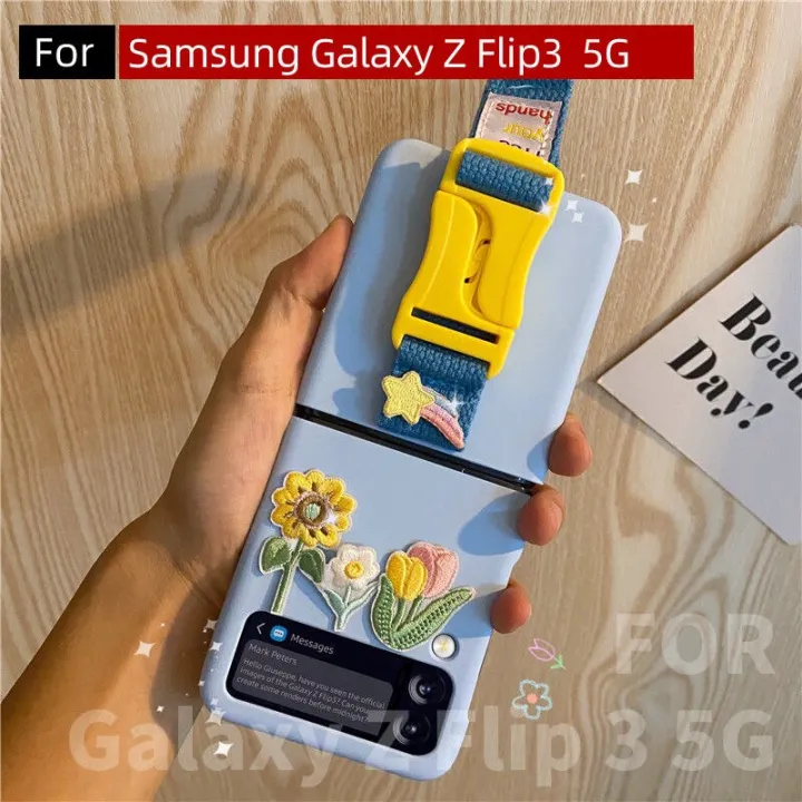 สำหรับ Samsung Galaxy Z Flip 3 Casez Flip3 Case น่ารักz Flip 3 Case Strap Z Flip3 Case 8705