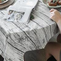 ผ้าปูโต๊ะผ้าฝ้ายผ้าลินินสำหรับตกแต่งห้องครัว Wood Grain Pattern Table Cloth Cotton Linen Table Cover For Kitchen