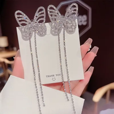 [COD] Super Tassel Earrings Temperament High-end Atmospheric Exaggerated Personality A Two-Wear Wedding for