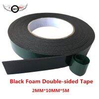 2pcs 5 meters *10mm Width Thick Black Foam Double-sided Tape Green Film PE Sponge Car Nameplate Advertising Repair Wholesale Adhesives Tape