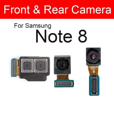 กล้องด้านหลังด้านหน้าสําหรับ Samsung Galaxy Note 8 Note8 N950F N950U N950N ชิ้นส่วนอะไหล่กล้องม่านตาหลักขนาดเล็ก