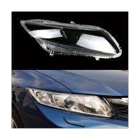 2Pcs Headlight Cover Transparent Lampshade Head Light Lens Front for Honda Civic 2012-2015