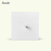 Avoir White Toggle Switch Stainless Steel Wall Power Socket Type-C Charging Port Double EU French UK Outlet Retro Light Switches