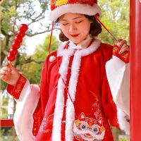 Hand Made Newborn Baby Hat Traditional Chinese Costumes Accessories Tiger Cap New Year Birthday Wear Infant Boy Girl Winter Hats