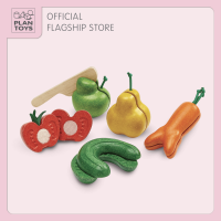 PlanToys Wonky Fruit &amp; Vegetables ของเล่นไม้ชุดผักผลไม้แปลกตา ของเล่นเด็ก 18 เดือน