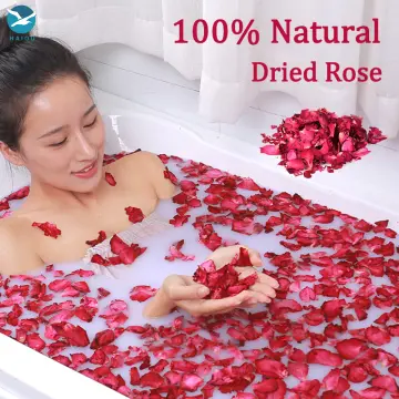 500g Fresh Rose Flowers Natural Dried Wedding Rose Petals Bath Dry Flower  Petal Spa Whitening Shower Aromatherapy Bathing Supply