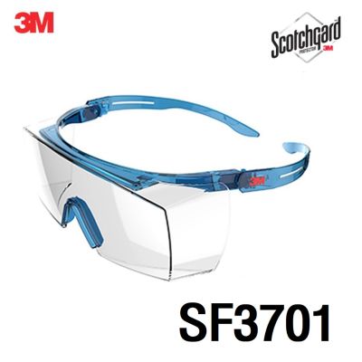 3M SF3700 SGAS Series SF3701 แว่นเซฟตี้ครอบแว่นสายตา แว่นนิรภัย Secure Fit เคลือบ Scotchgard ป้องกันฝ้า