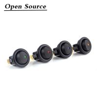 4Pcs DC12V Waterproof ON/OFF Car Round Rocker LED Light Toggle Switches Red amp;Blue amp;Yellow amp;Green Switches Accessories