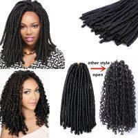 30 Strands/pack 14นิ้ว Soft Dread โครเชต์ Braids สังเคราะห์ถักเปียต่อผม Afro ทรงผมสีดำ/ สีน้ำตาลนุ่ม Dreadlock