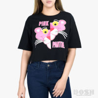 DOSH WOMENS CROPPED T-SHIRTS PINK PANTHER เสื้อยืดทรงครอป ผู้หญิง 9DPPWT1011-DPPWT1011-BL