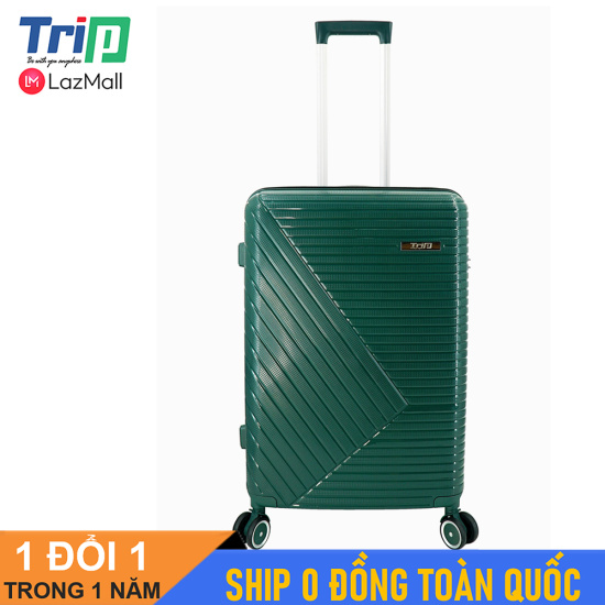 Miễn phí ship vali trip cao cấp nhựa dẻo chống bể pp108 có 3 size bảo hành - ảnh sản phẩm 1