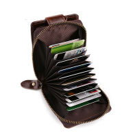 Genuine cow Leather Organizer Wallet 686-40 Men RFID Blocking card Wallets Purse anti theft Card Holder Credit Card Case