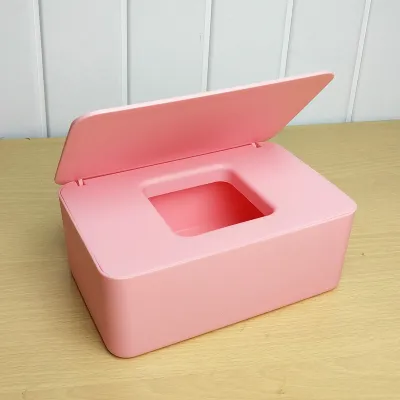 ZhongLouL กล่องเก็บทิชชู่เปียกกันฝุ่นพร้อมฝาปิดกล่องเก็บกระดาษทิชชู่แบบตั้งโต๊ะแบบพกพา