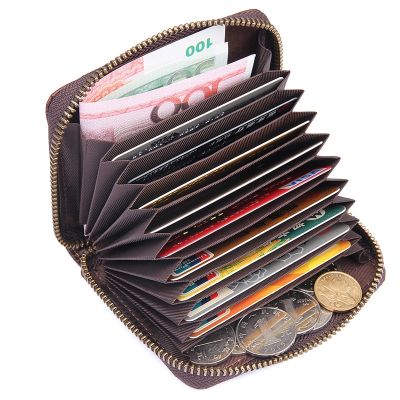 （Layor wallet）กระเป๋าใส่เหรียญหนังแท้แฟชั่นสำหรับผู้ชายผู้หญิง,กระเป๋าสตางค์หนังมีซิปกระเป๋าสตางค์ใส่การ์ดเครดิตธุรกิจกระเป๋าเก็บบัตรหนังแท้