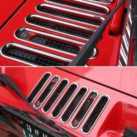 7PCS Hood Air Inlet Intake Vent Decoration Cover Trim Sticker for Wrangler JK 2007-2017